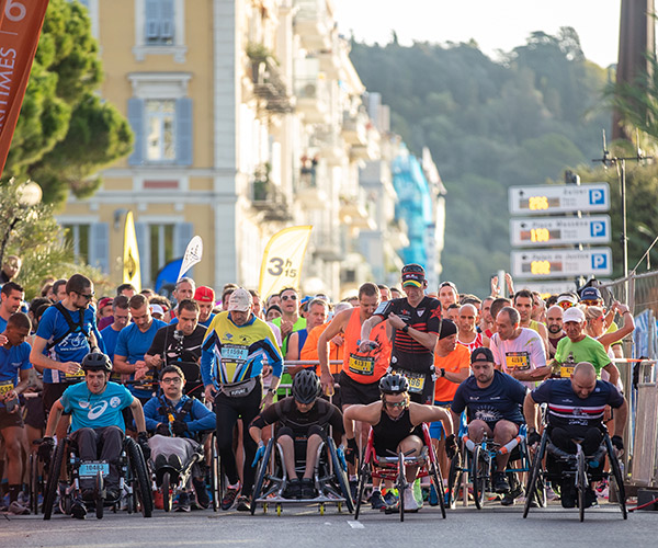 @activimages Marathon Nice-Cannes 2022 départ handisport